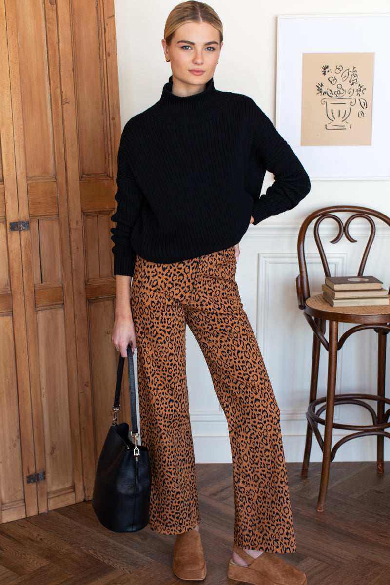 Everyday Pant - Vintage Leopard Organic
