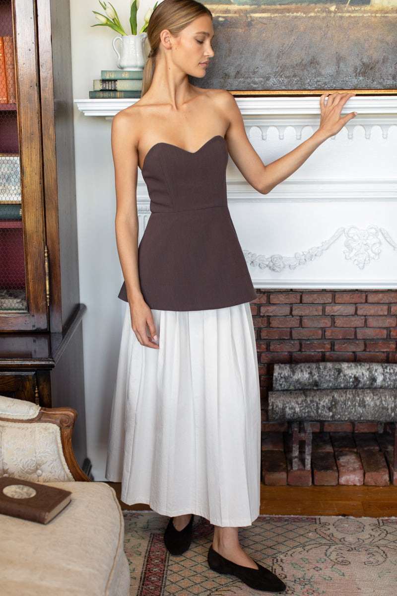Roma Sweetheart Top - Bracken