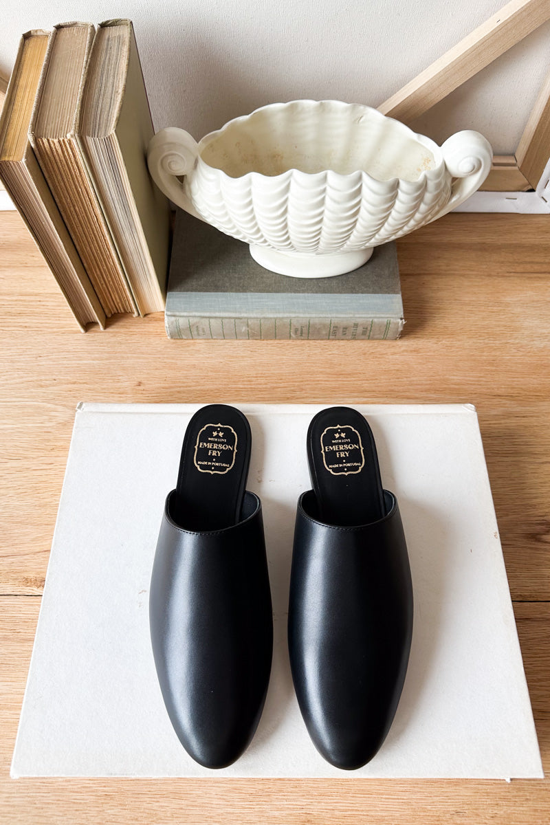 Emerson Slide 2 - Black Leather