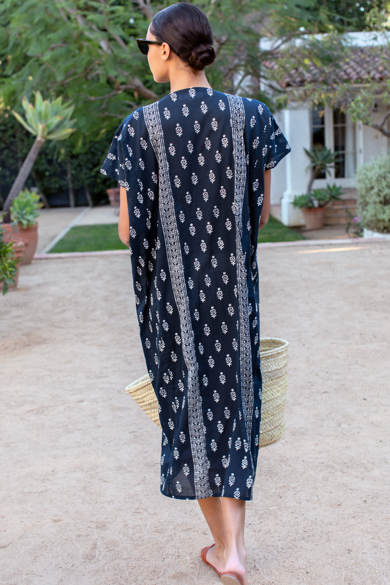 Francina Caftan - Marguerite Blue 2 Organic