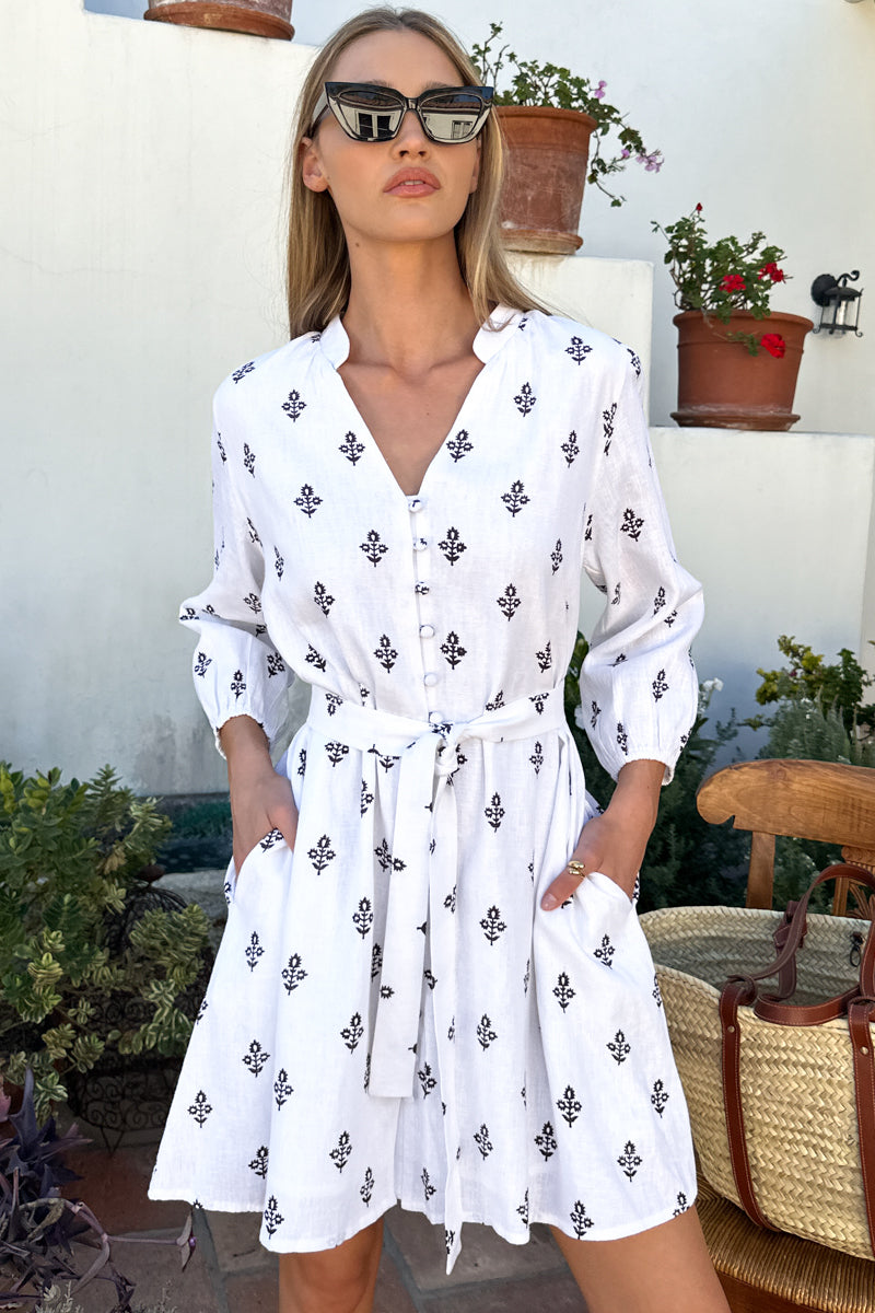 Blouson Dress - Daughters 2 Blackberry Wine Linen