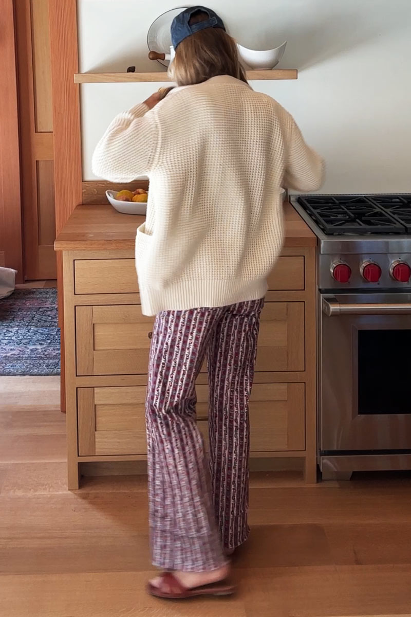 Everyday Pant - Vintage Floral Stripe Organic
