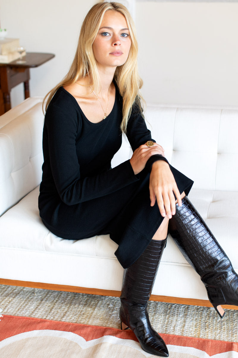 Go To Layering Dress - Black Organic