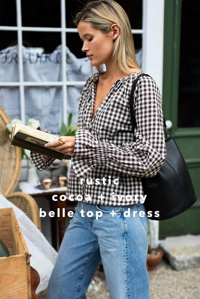 Rustic Cocoa + Ivory Belle Top + Dress
