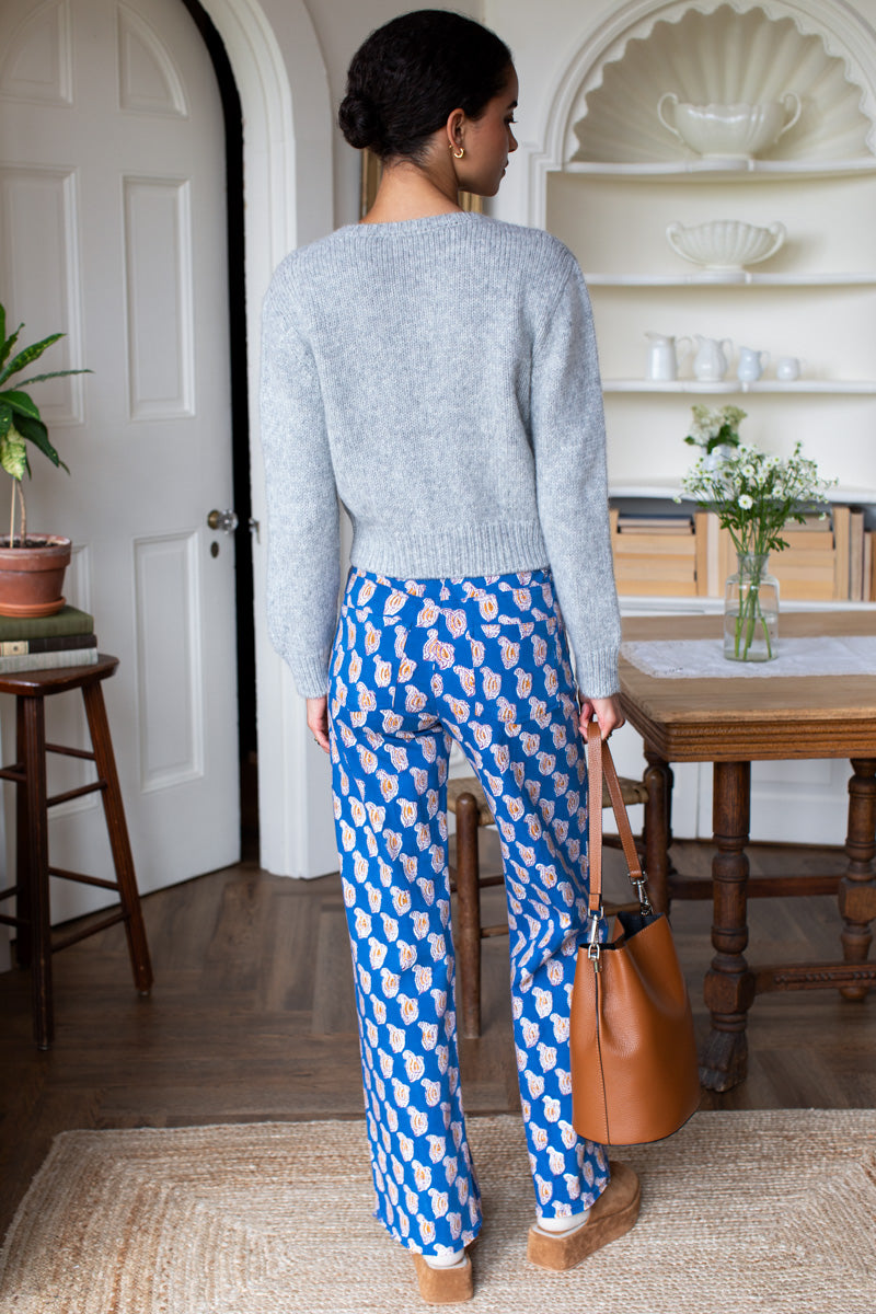 Everyday Pant - Blue Paisley Flowers