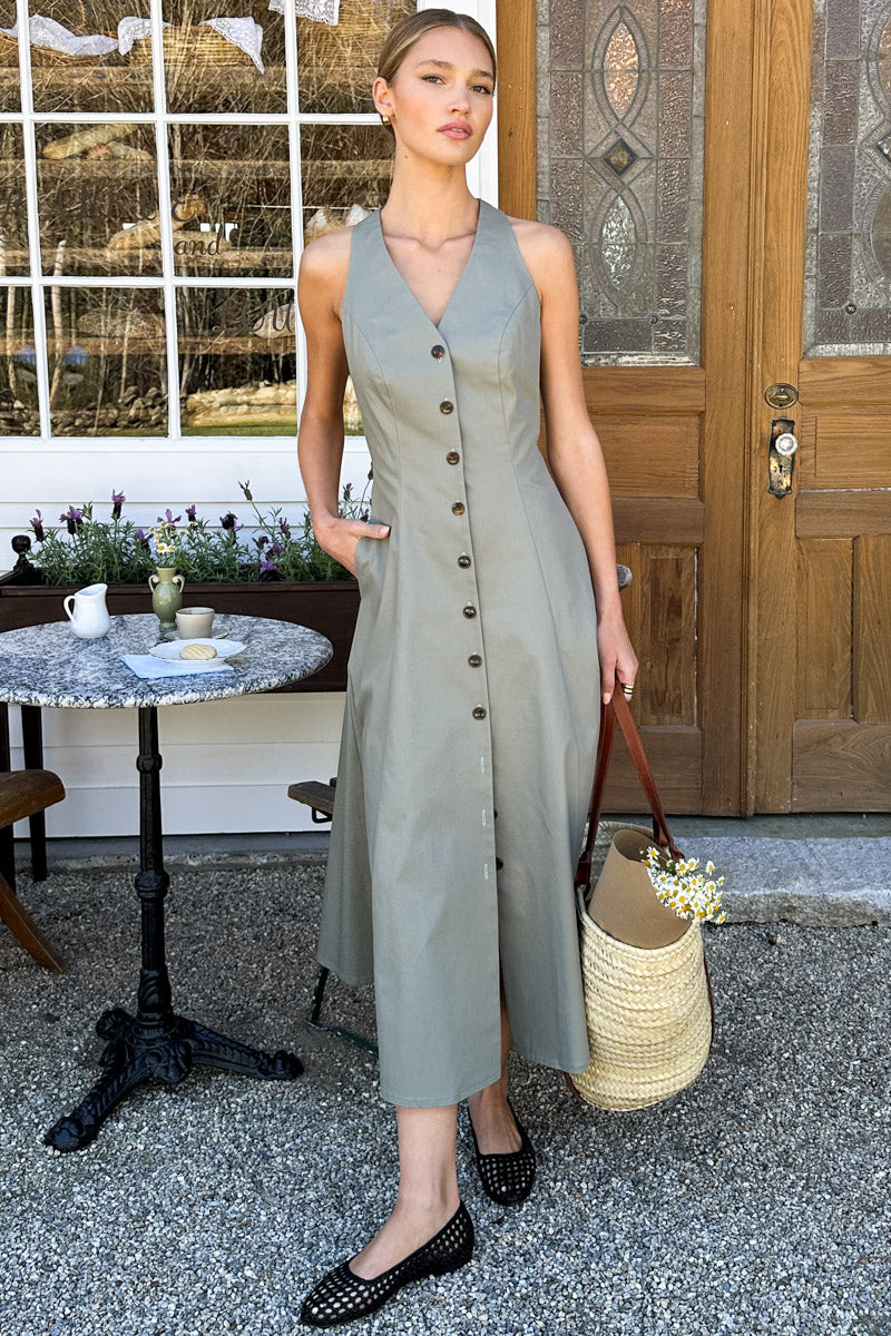 Organic Cafe Dress - Artichoke Organic
