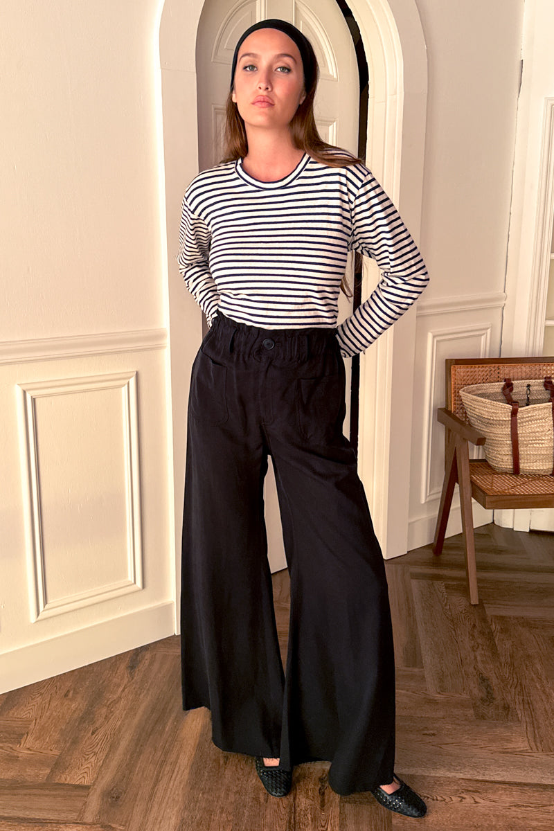 Tulip Wide Leg Pant - Black