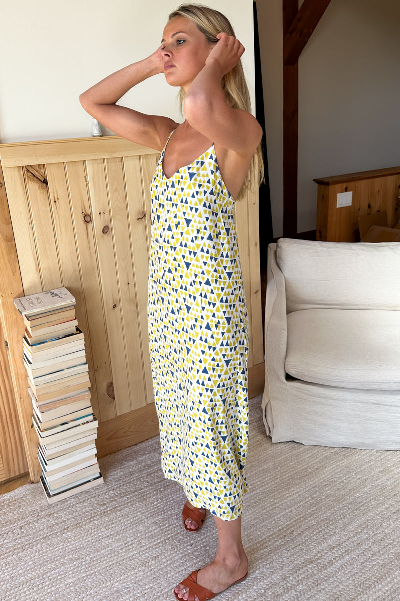 Front Seam Dress - Sand Castles Saffron