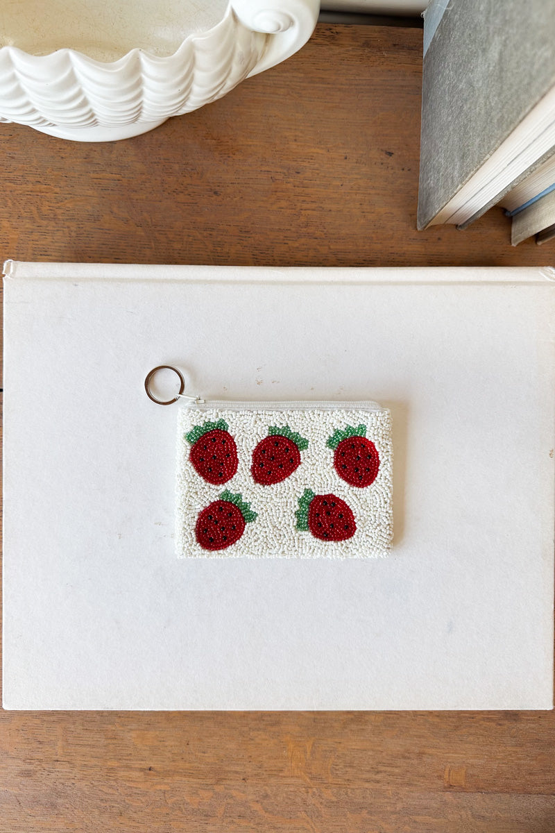 Zip Coin Pouch - Strawberry
