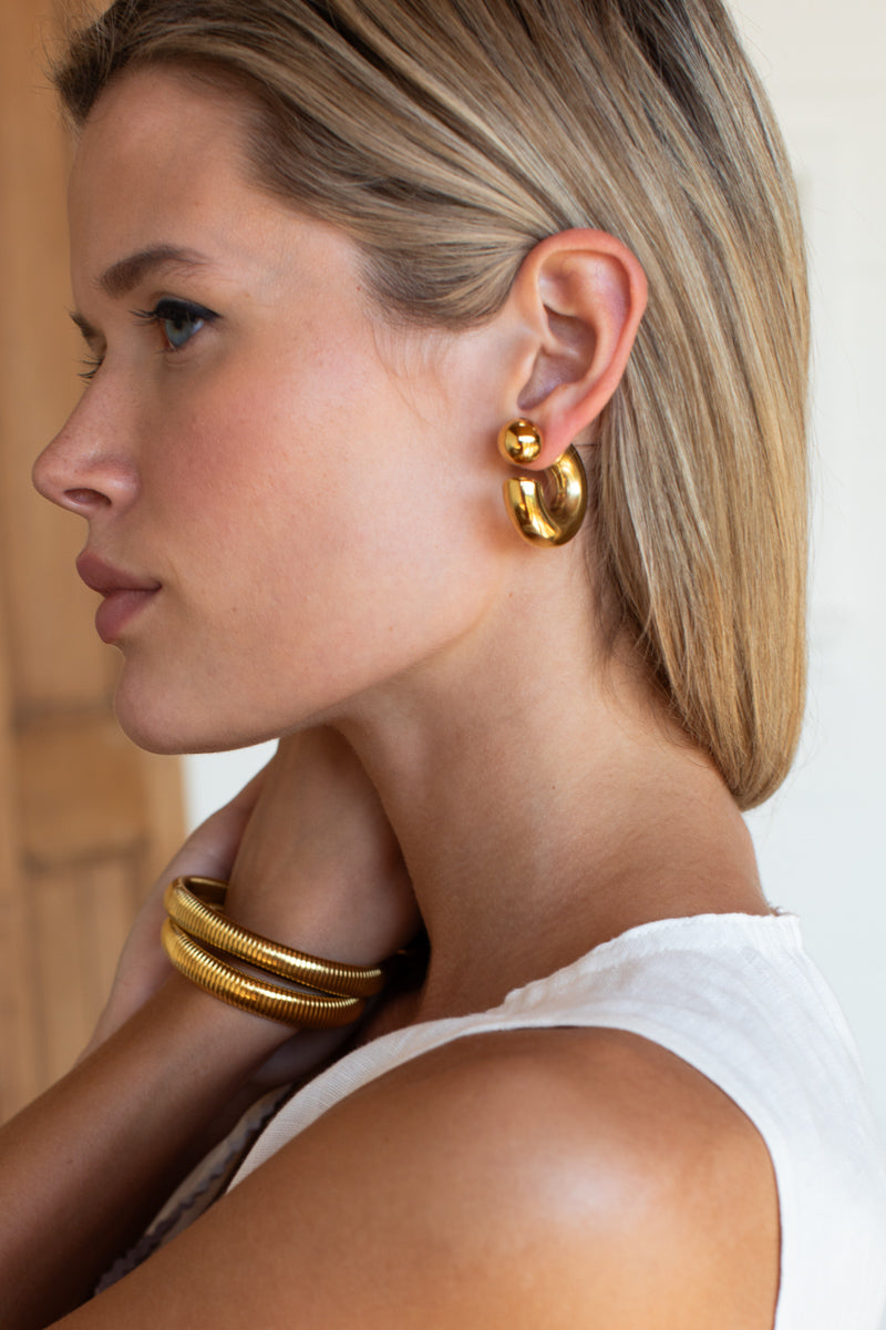 Puffy Hoop Earrings