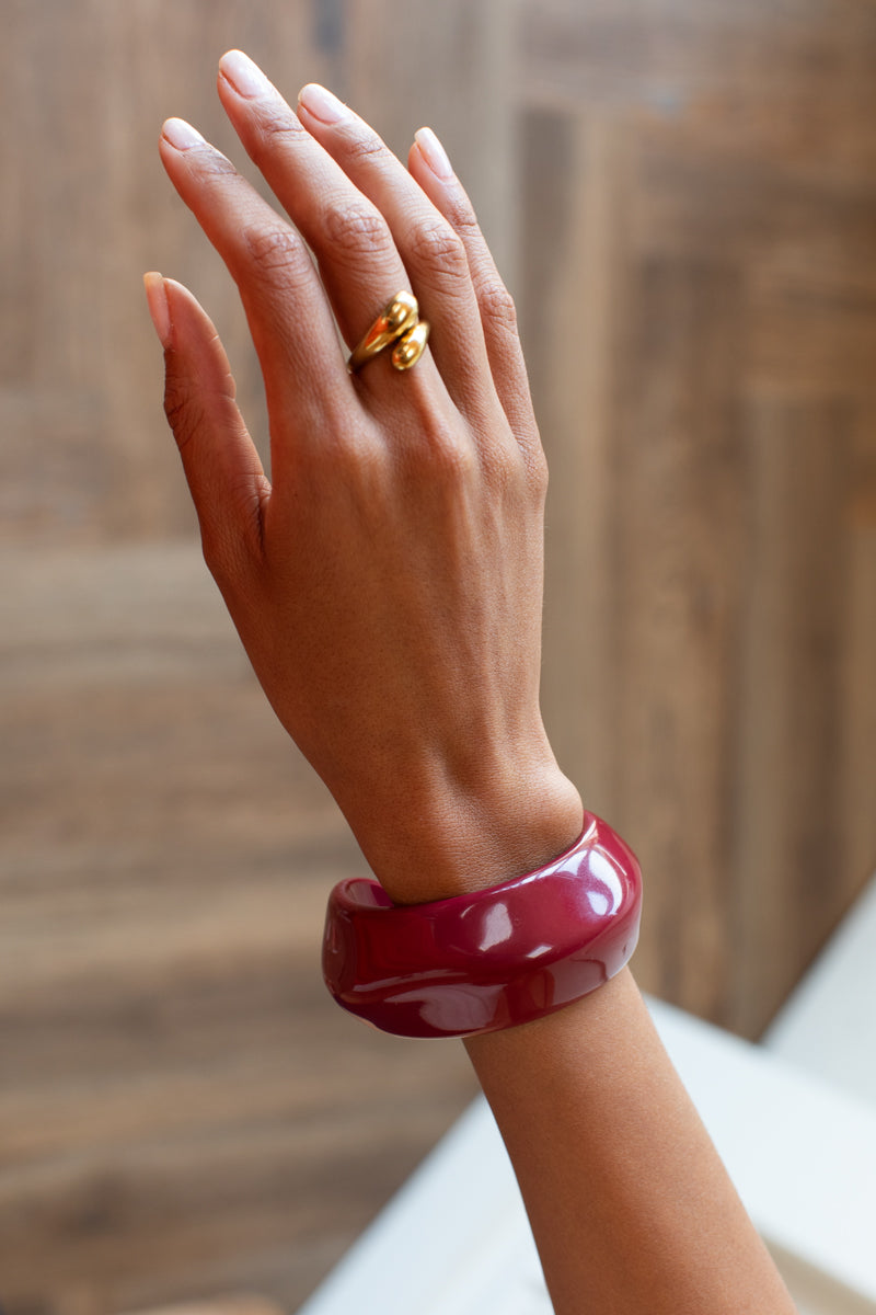 Lucite Cuff Red