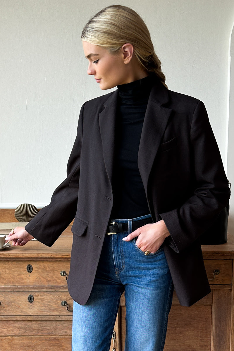Little Turtleneck - Black Organic