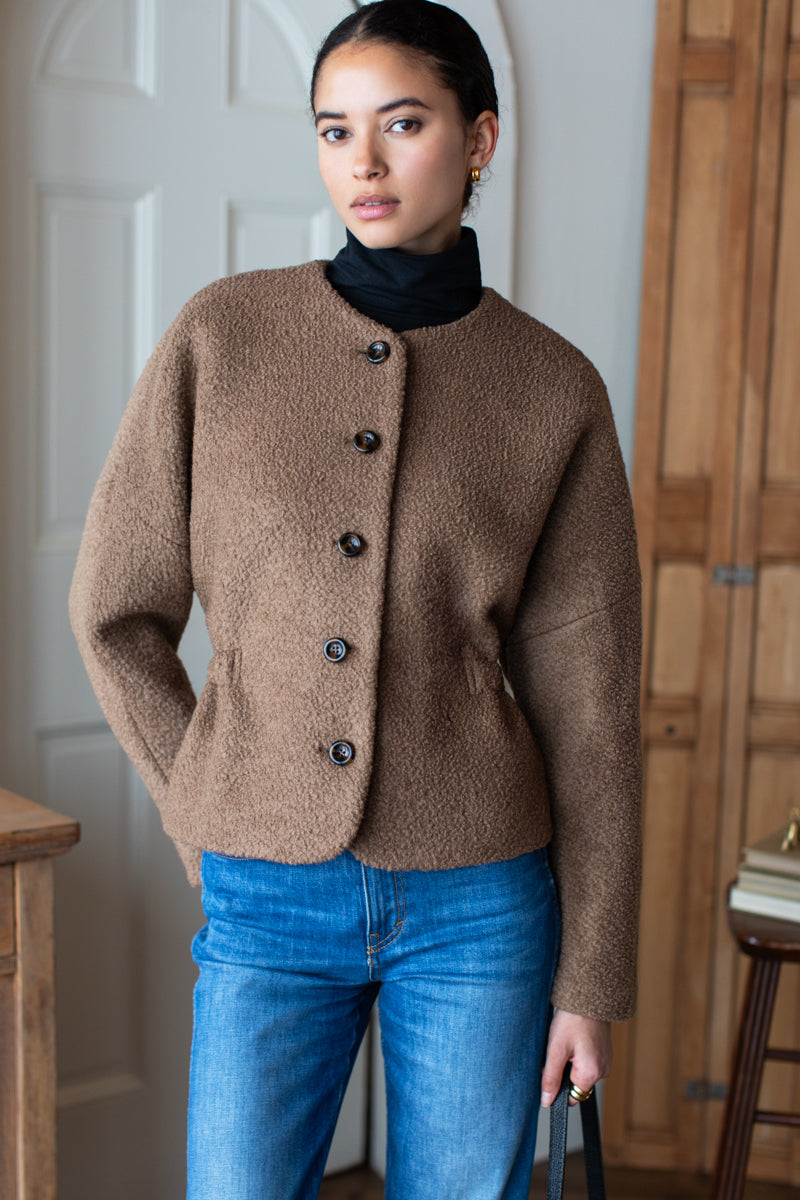 Atelier Cinch Jacket - Camel Boucle