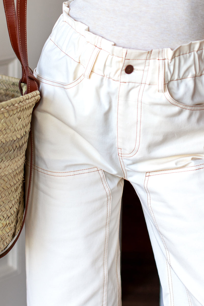 Barrel Work Pant - Ivory Organic