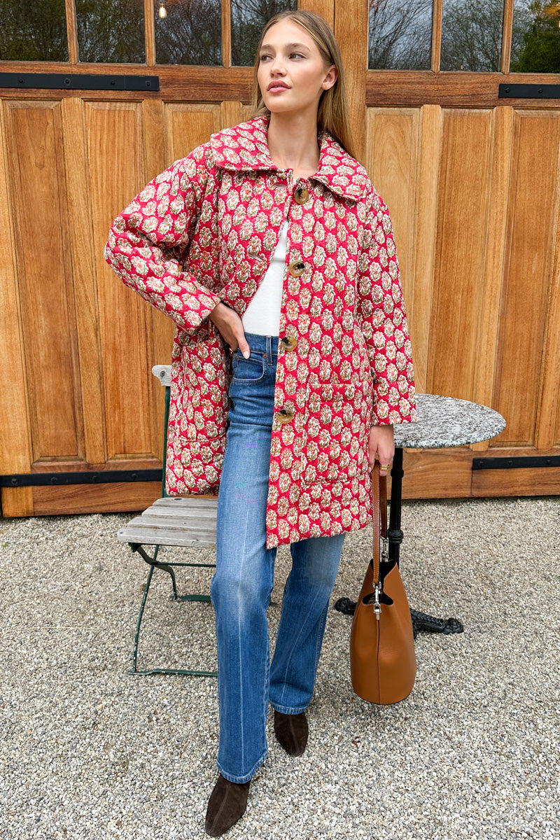 Camp Coat - Madrid Flowers Linen