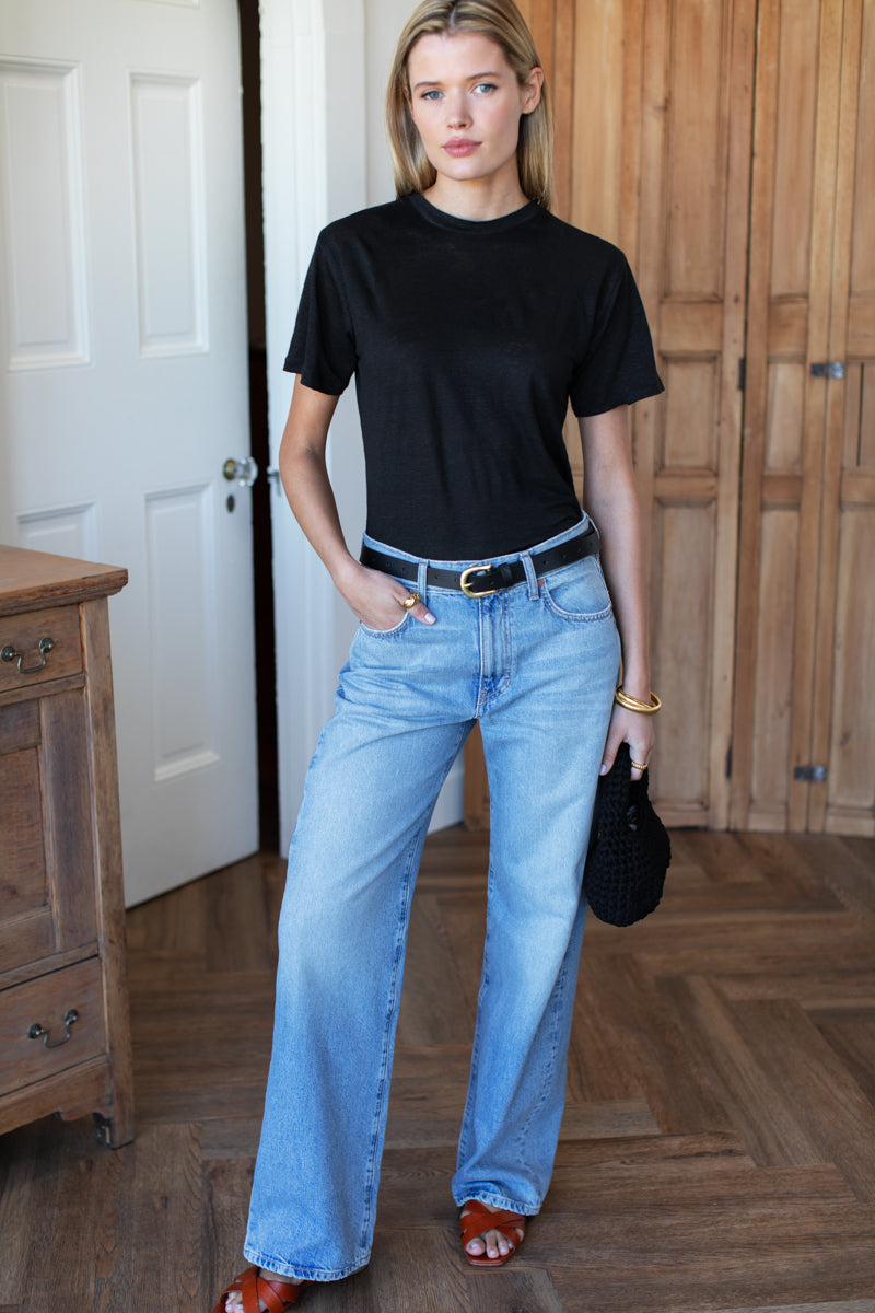 Essential Short Sleeve Crew - Black Beauty