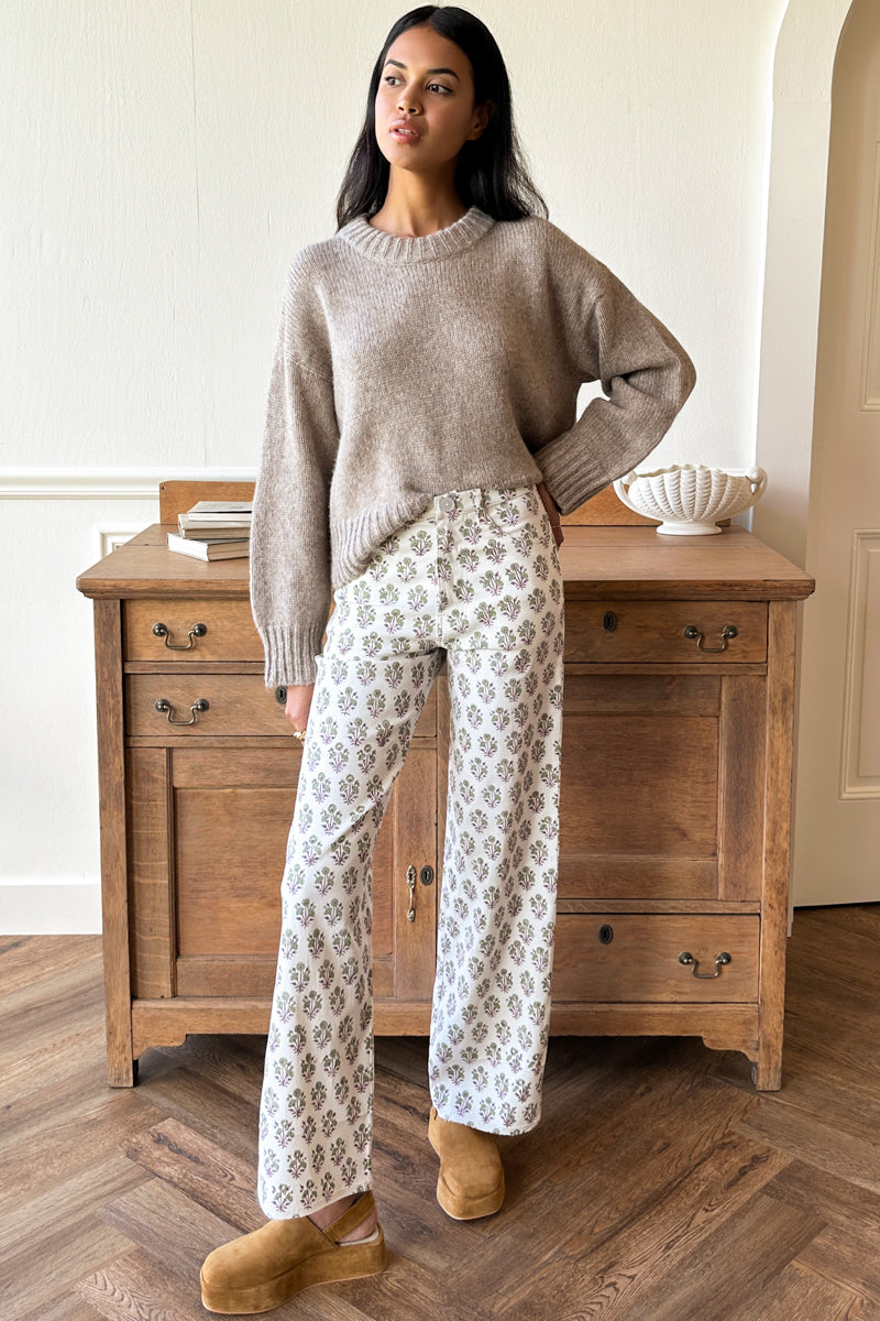 Everyday Pant - Library Flowers Parchment