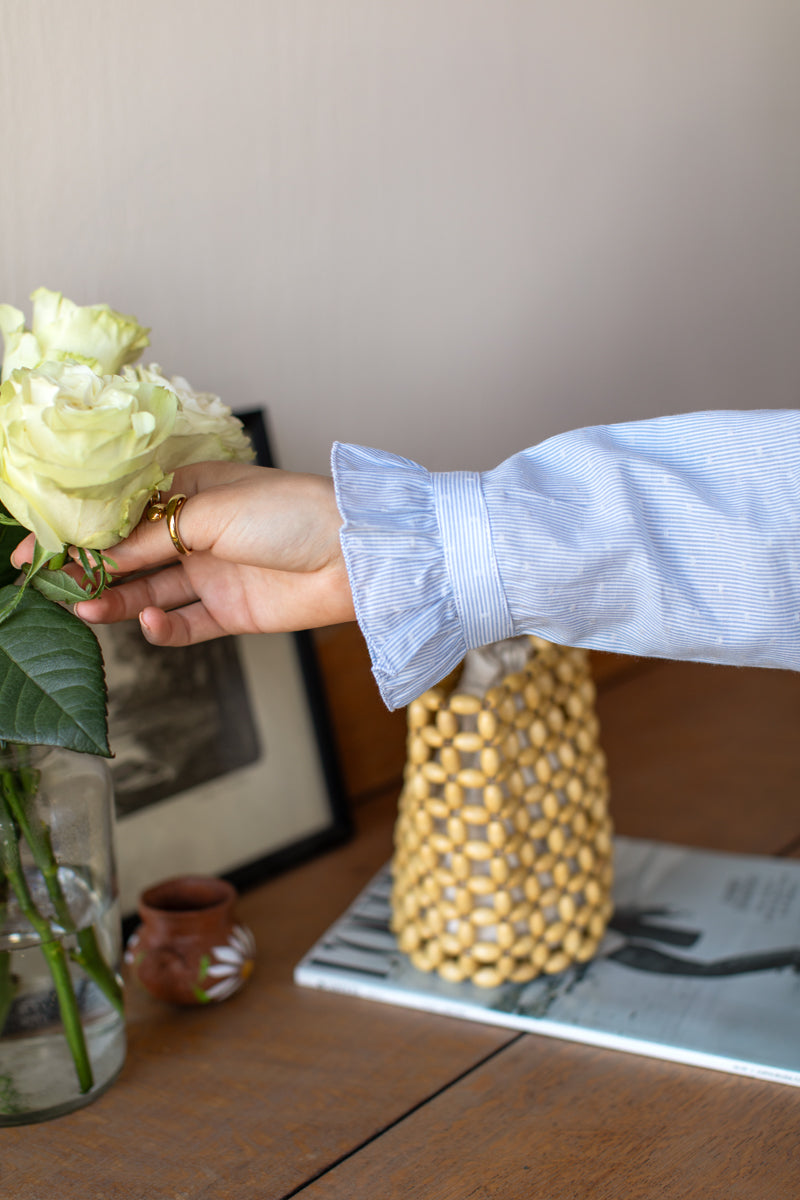 French Heirloom Shirt - Azure Clouds