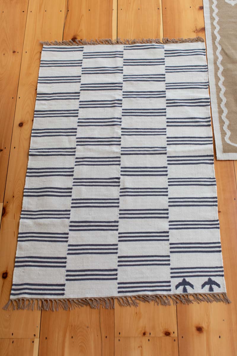 Three Stripe Rug - Lavender Jute + Wool