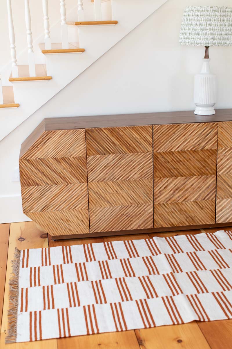 Three Stripe Rug - Rust Jute + Wool