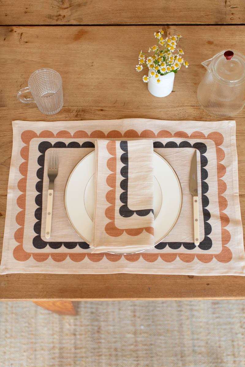 Fete Linen Napkin - Coffee + Cream