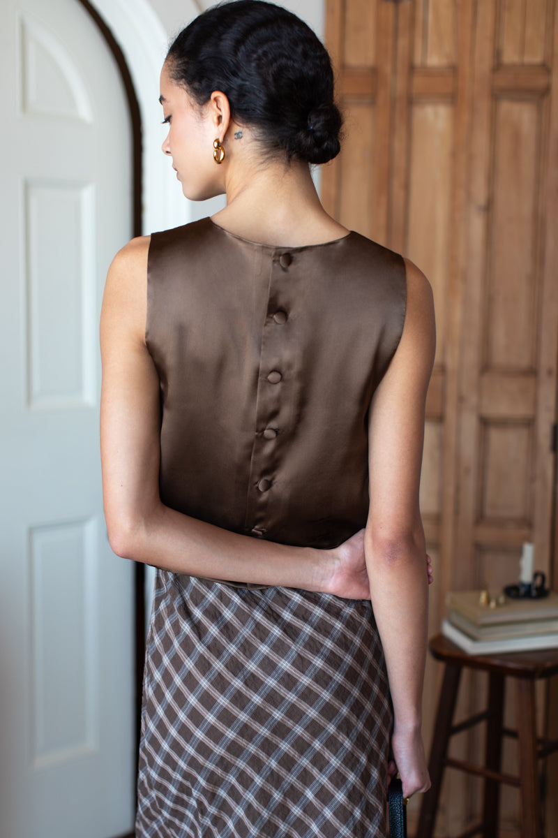 Jeanne Top - Cocoa Silk