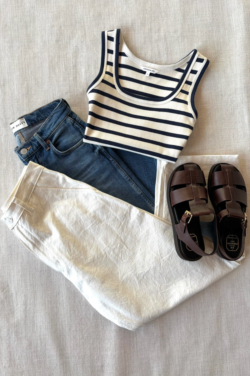 Layering Tank 2 - Navy Stripe