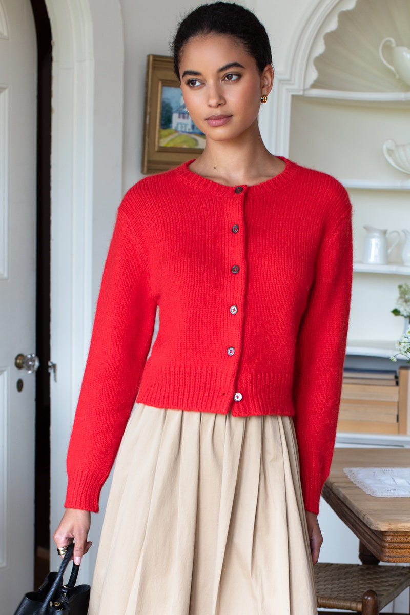 Little Atelier Cardigan - Poppy Red
