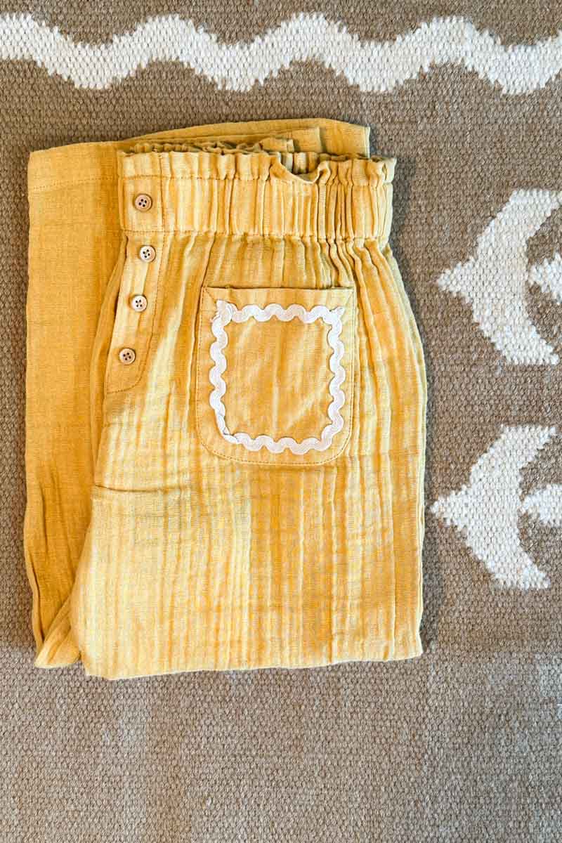 Little Fry Sunshine Pant - Marigold Organic