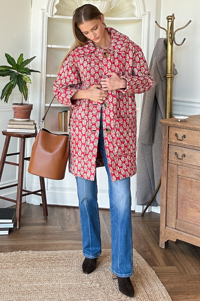Camp Coat - Madrid Flowers Linen
