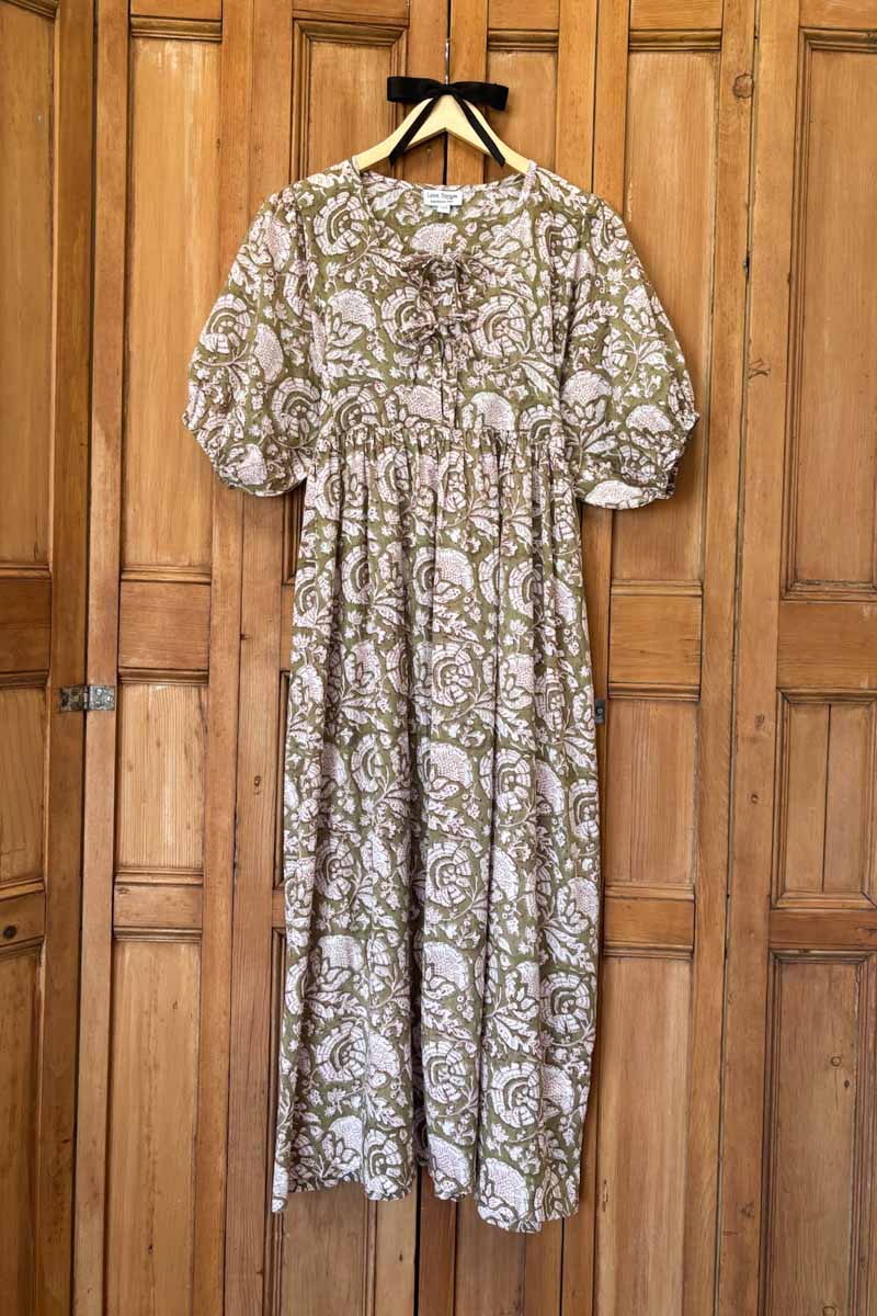 Bastian Dress - Cassis Gothic Olive Organic