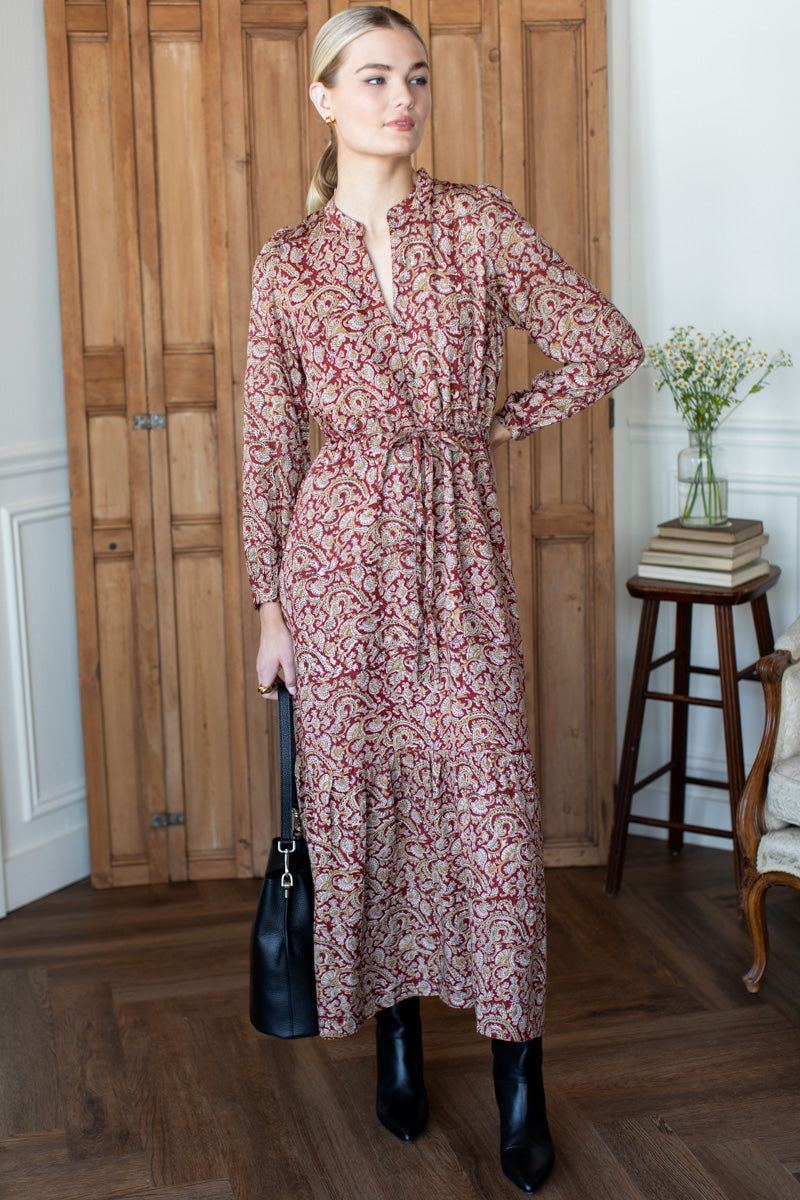 Frances 3 Dress - Vintage Chestnut Paisley