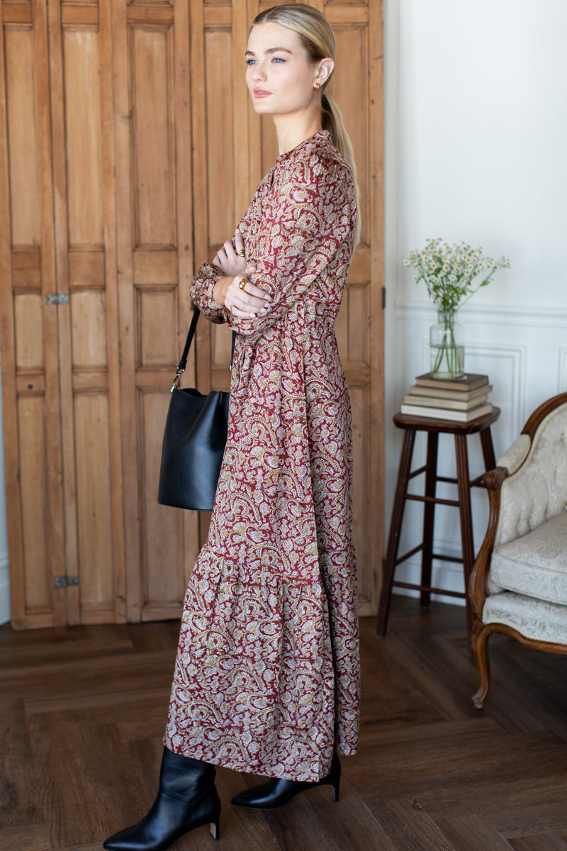 Frances 3 Dress - Vintage Chestnut Paisley