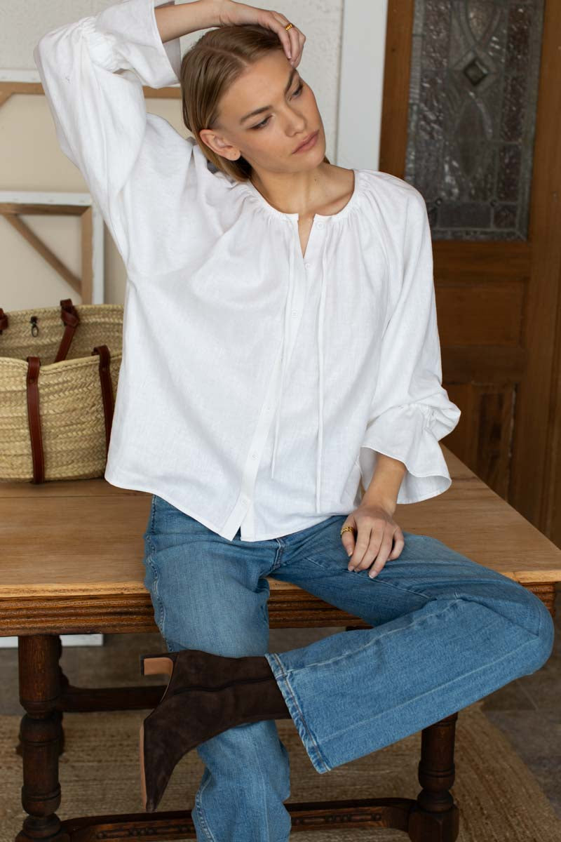Belle Blouse - Ivory