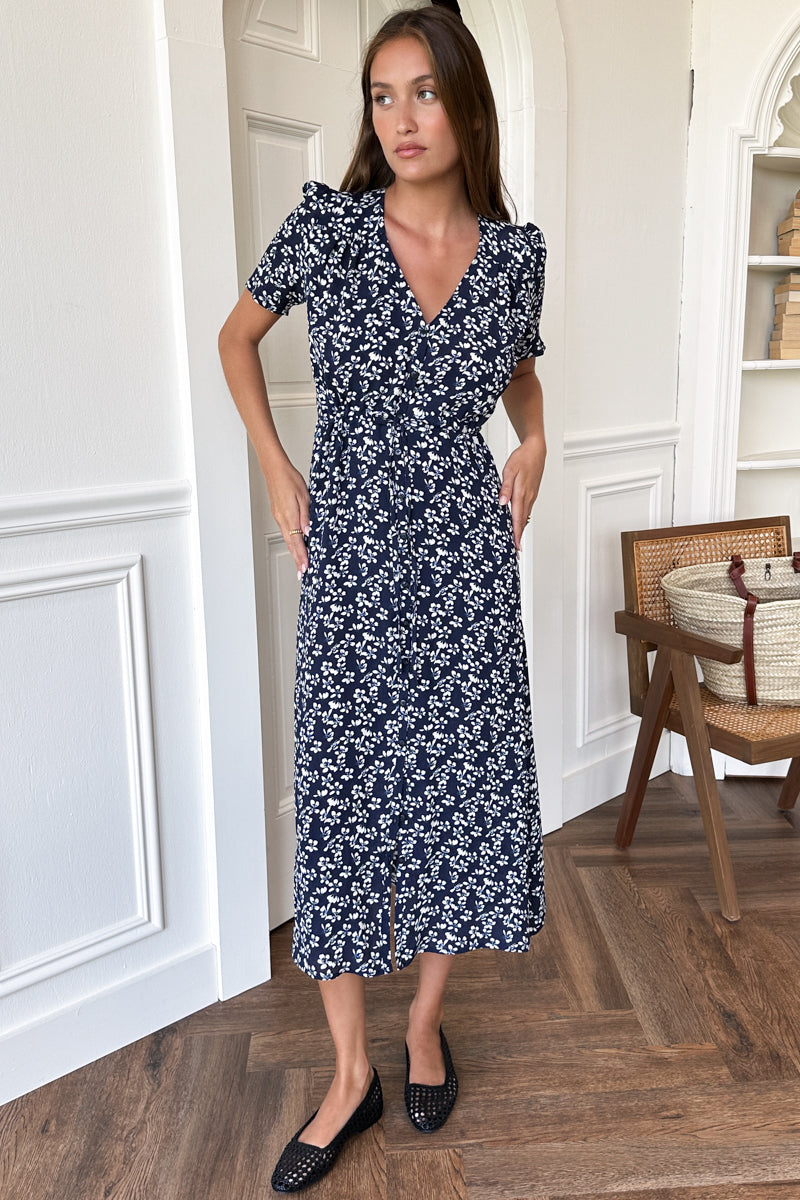May Dress - Cafe Flowers Parisian Night