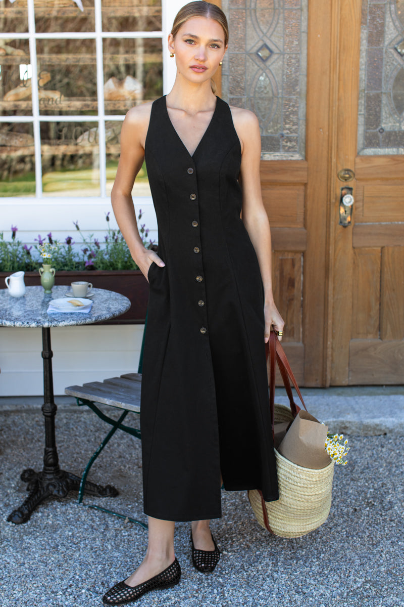 Organic Cafe Dress - Black