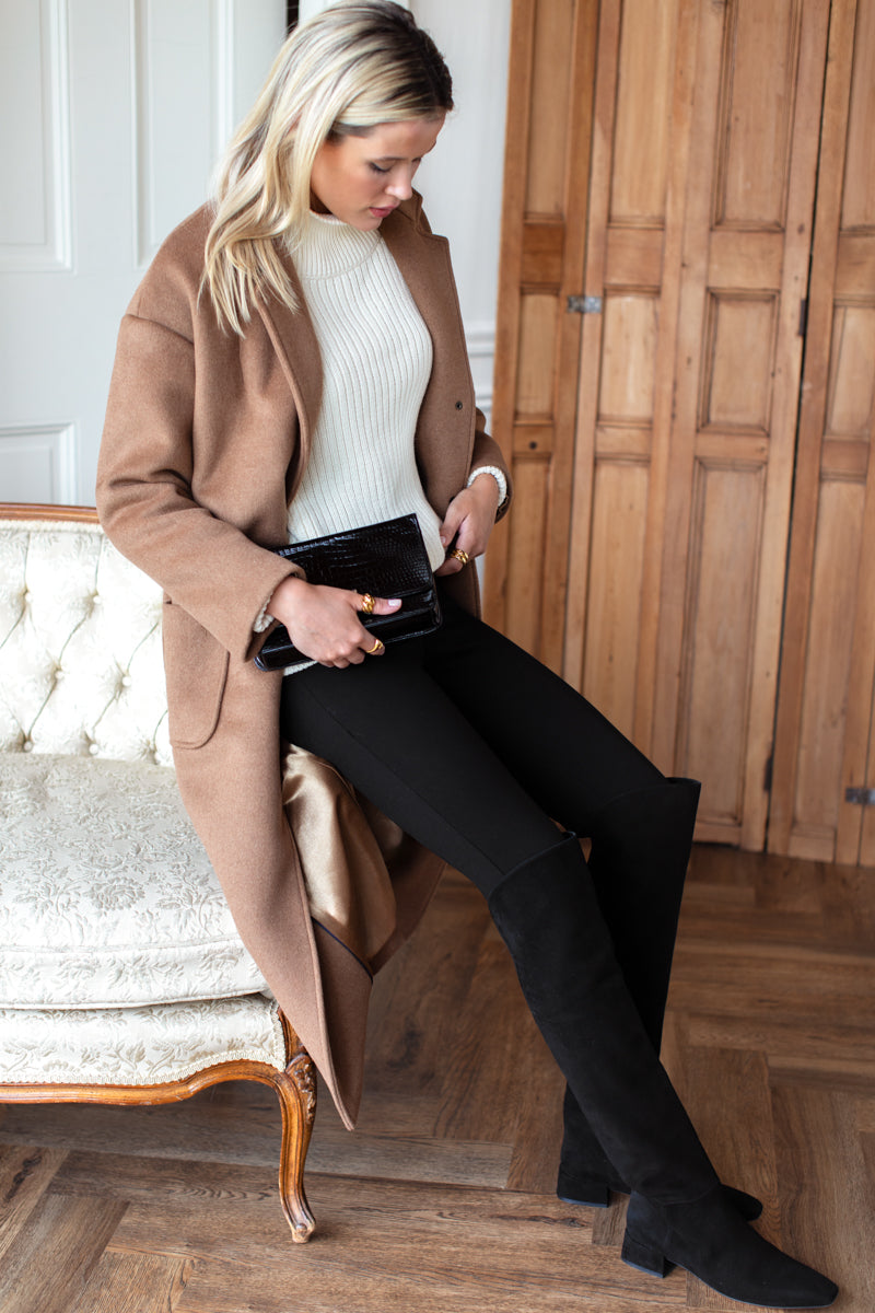 Over The Knee Boot - Black Suede