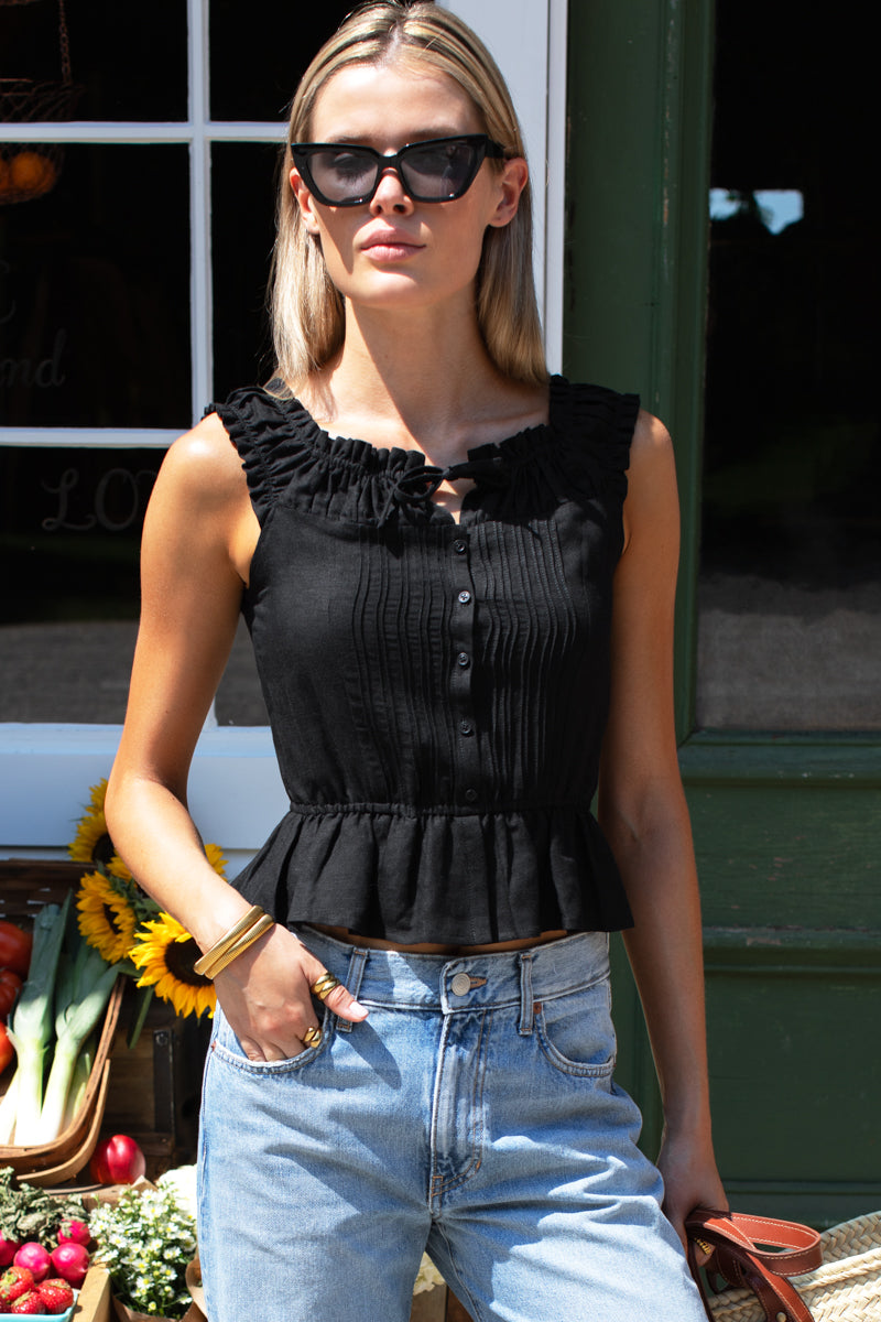 Roussillon Top - Jet Black