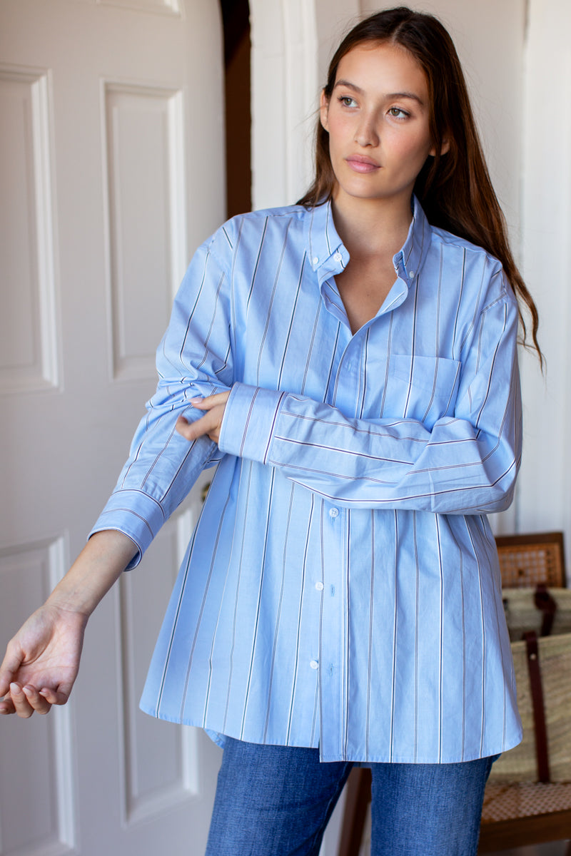 Ryan Shirt - Sky Blue Stripe