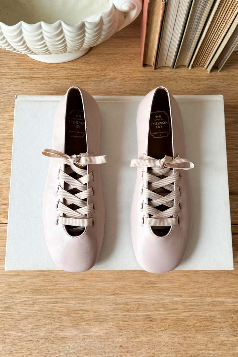Tie Up Flat - Soft Pink