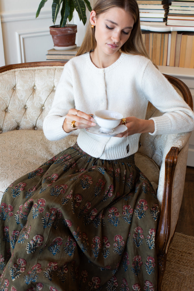Smocked Maxi Skirt - Chrysanthemum