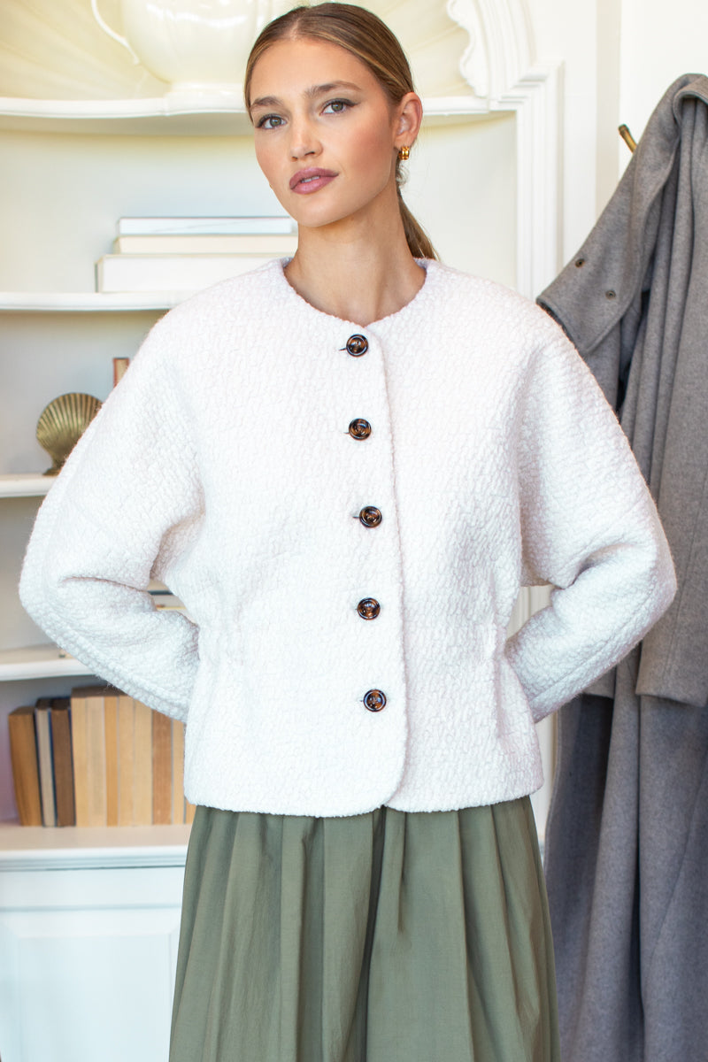 Atelier Cinch Jacket - Ivory Boucle