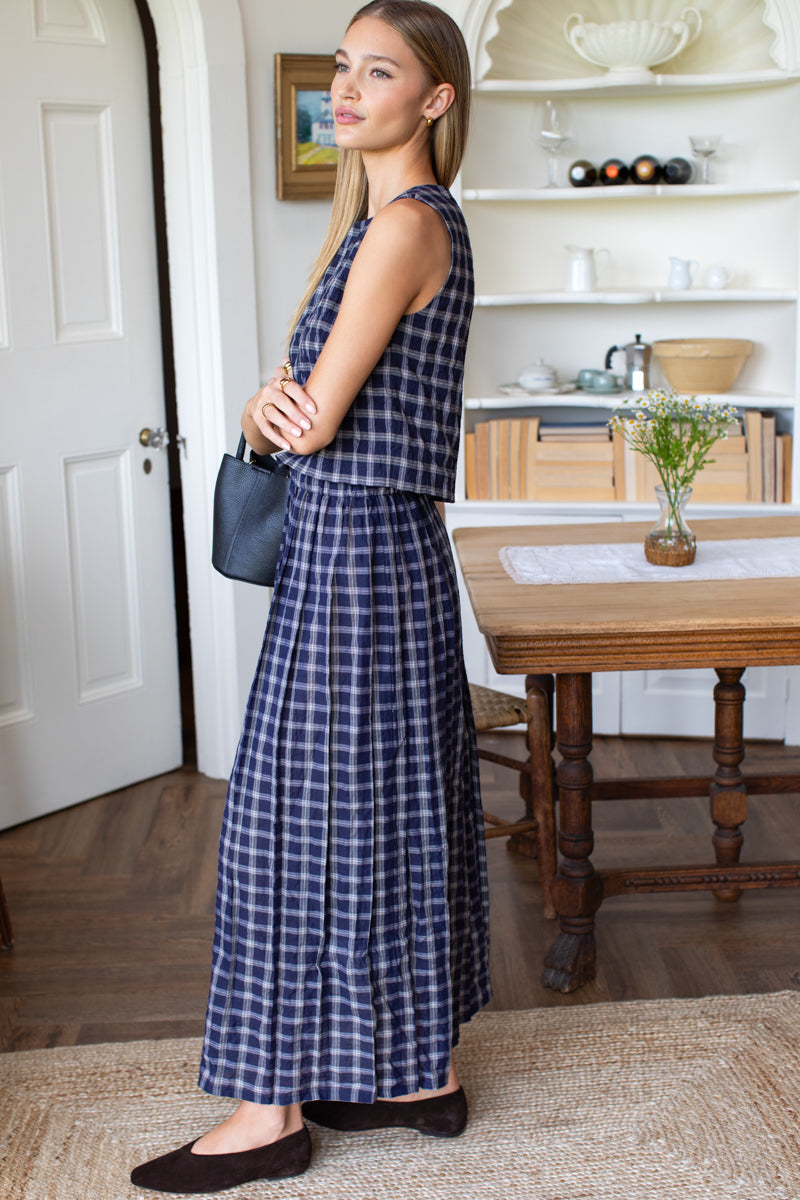 Jeanne Top - Midnight Plaid