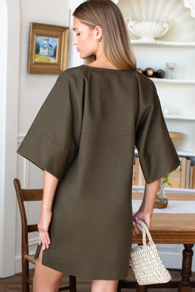 Structured Dress - Army Green