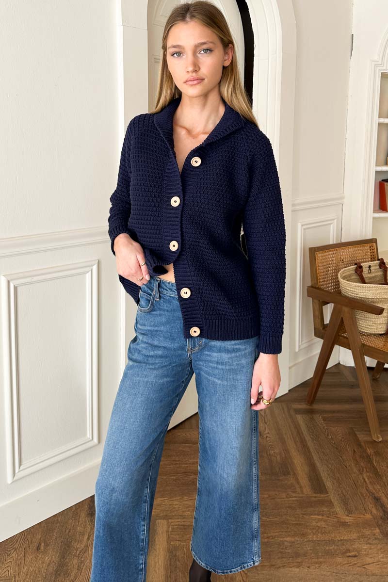 Playa Cardigan - Navy Tanguis