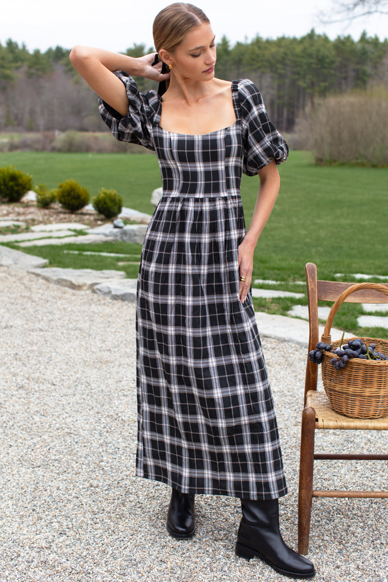 Sylvian Dress - Sylvian Plaid Dark