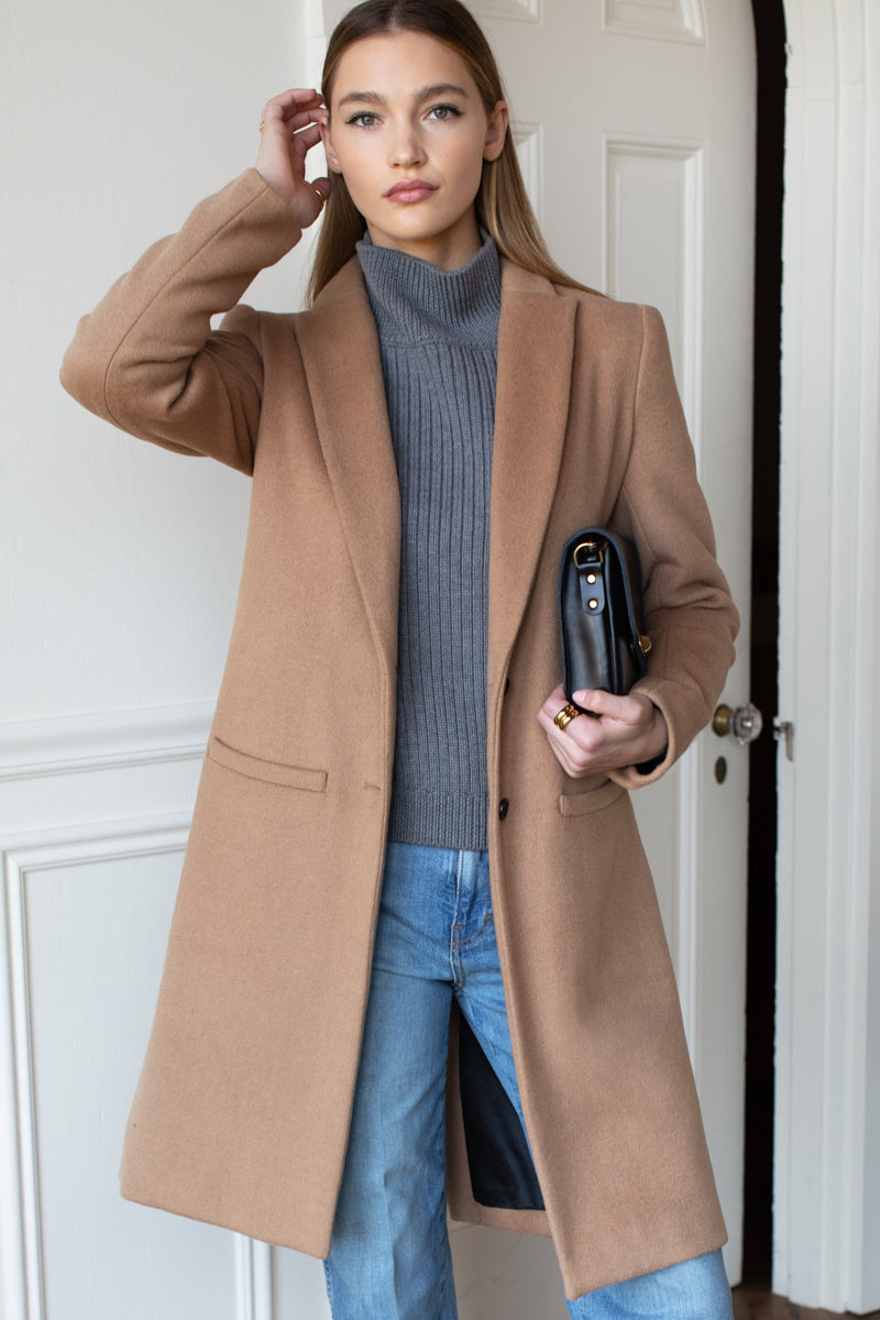 Tailored Coat - Camel Wool Cashmere
