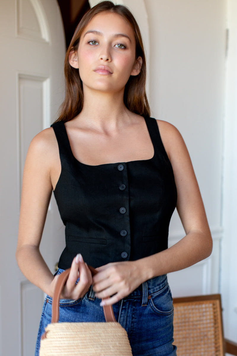 Tailored Top - Black