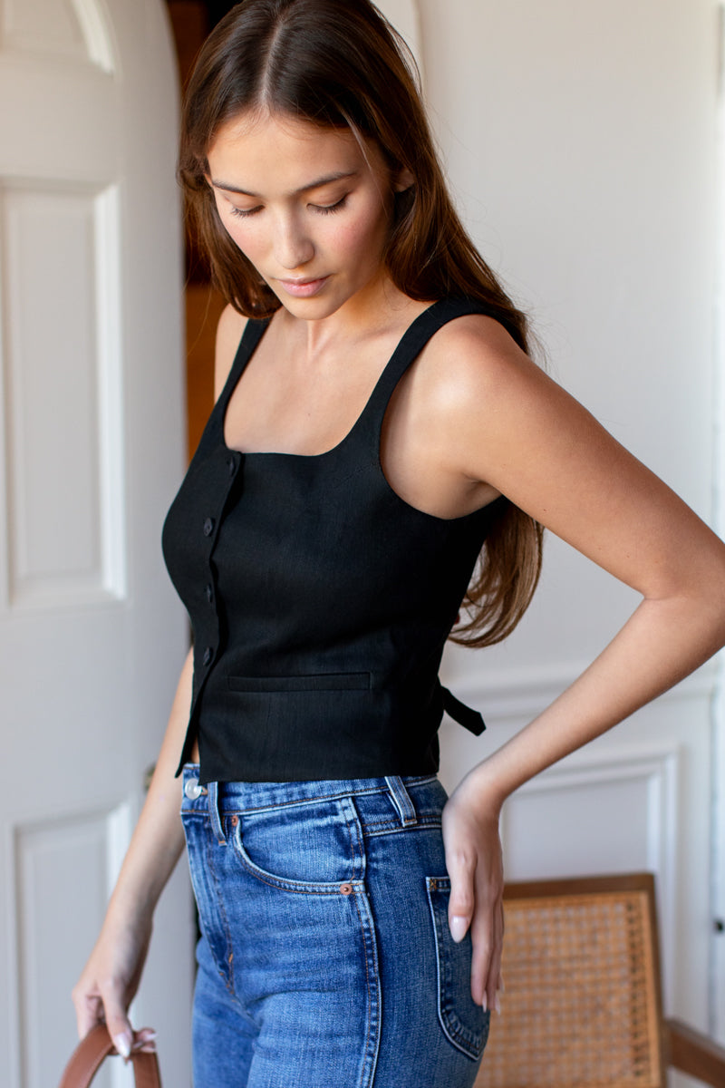Tailored Top - Black