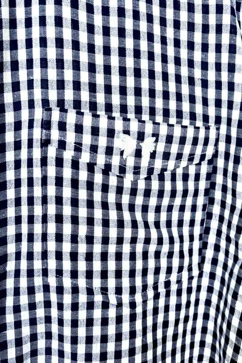 Ryan Shirt - Navy + White Seersucker Check